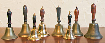 Antique teachers hand bells