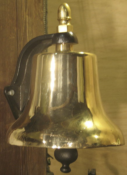 Brass Bell 12" diameter shown with wall or post mount Can be used for Golf Course Alert Bell $895