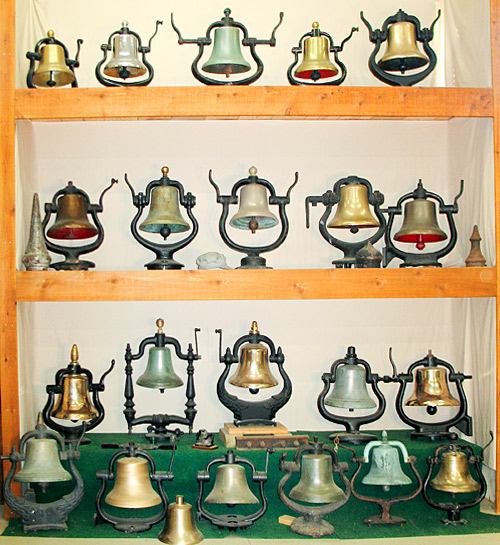 Brosamer's Bell's collection of Railroad locomotive bells