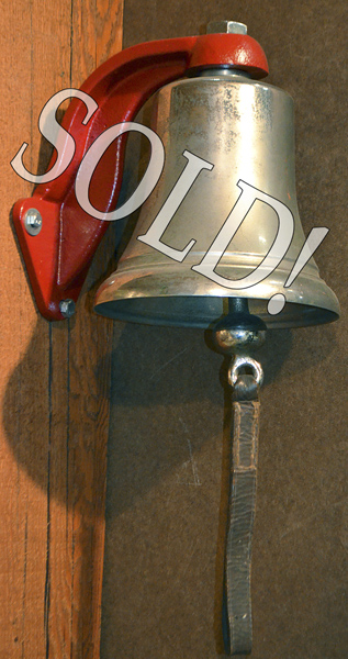 Original 8inch fire truck bell with new red cast iron mount. $695