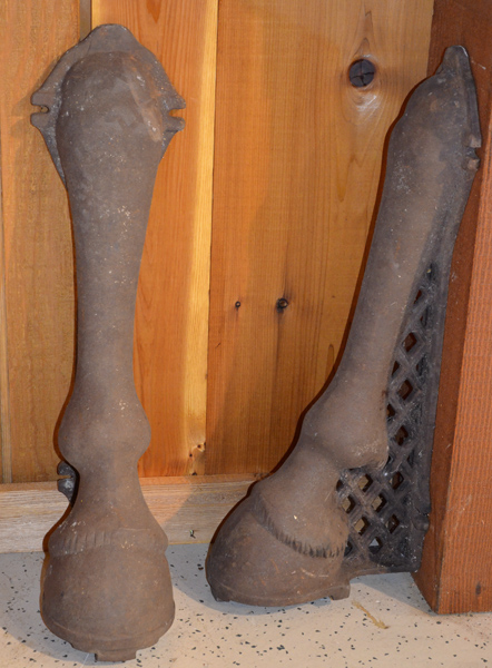 Pair of Iron Door guards that were used to protect the the door opening from the 
 horse drawn fire trucks $1,800
