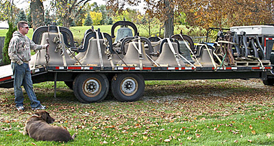Marc Brosamer with a load of bells
