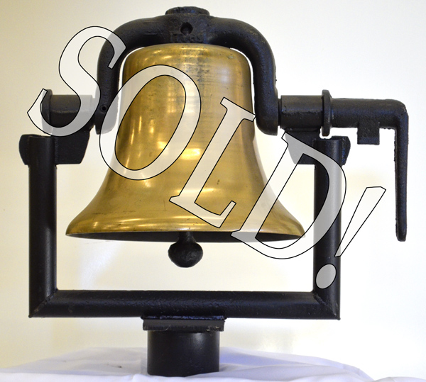 16inch PRR locomotive bell in post mount hardware